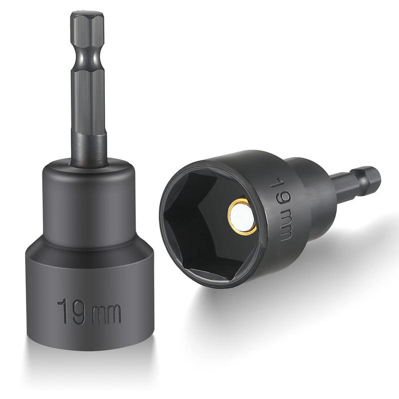 [Australia - AusPower] - 2 Pack RV Scissor Jack Socket,Camper Stabilizer Jack Socket,3/4 Scissor Jack Socket,Camper Travel Trailer Jack Drill Adapter Compatible with 3/4 inch or 19mm Hex Drive Jacks,1/4 Inch Hex Shank 