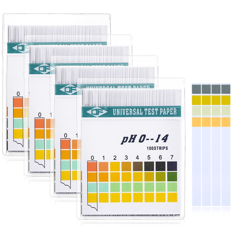 [Australia - AusPower] - 400 Strips Plastic Ph Test Strips, Universal Ph 0-14, Litmus Test Paper with Storage Case for Saliva Urine Water Soil Testing Pet Food and Diet Ph Monitoring 400 