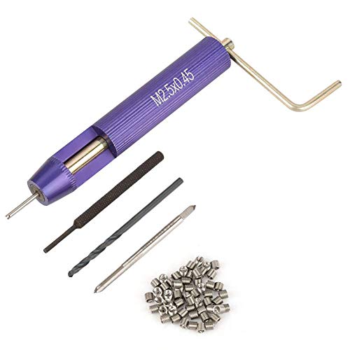Walfront M2.5 stainless steel helical threaded inserts kit, pack of 50 for frequent part removal