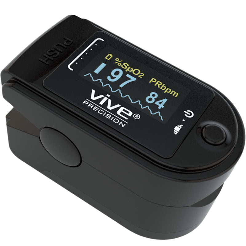 [Australia - AusPower] - Pulse Oximeter - Oxygen Monitor Fingertip, Heart Rate Medical Grade Sensor LED Display - Accurate Finger Meter For Saturation SpO2, Lanyard & Batteries Included - FSA/HSA Approved 