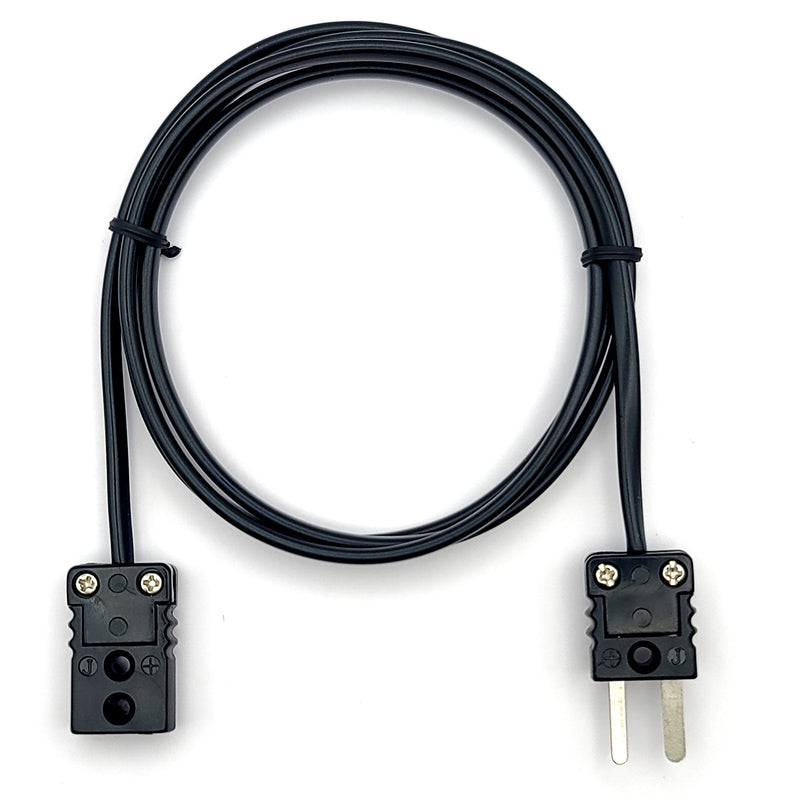 [Australia - AusPower] - J-Type Industrial Thermocouple Extension Lead Wire, Type J Mini Female to Mini Male Connector, 3 ft (1 Yard / .91 m) 
