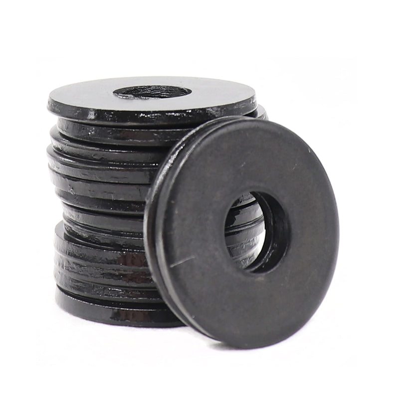 [Australia - AusPower] - 50pcs Black M8 Flat Washers(OD=24mm, 2mm Thickness) Grade 8 Carbon Steel, Zinc Plated M8*24*2.0mm 50pcs 