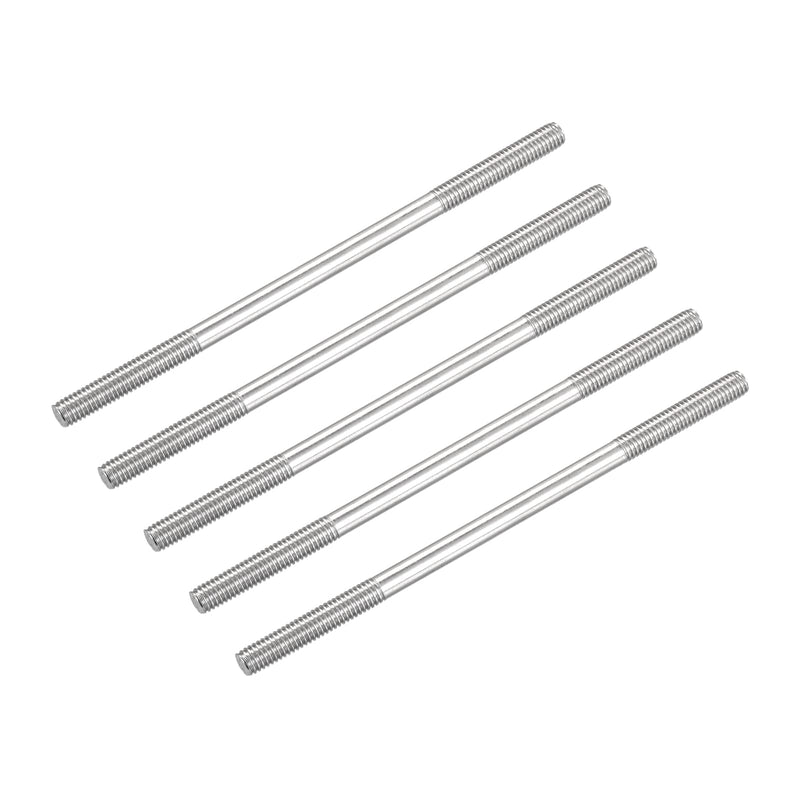 [Australia - AusPower] - Double Ended Stud Screws (M6 Thread 100mm Length) 5pcs, 304 Stainless Steel Dual Threaded Rod Bolts - for House Maintenance M6x100mm 