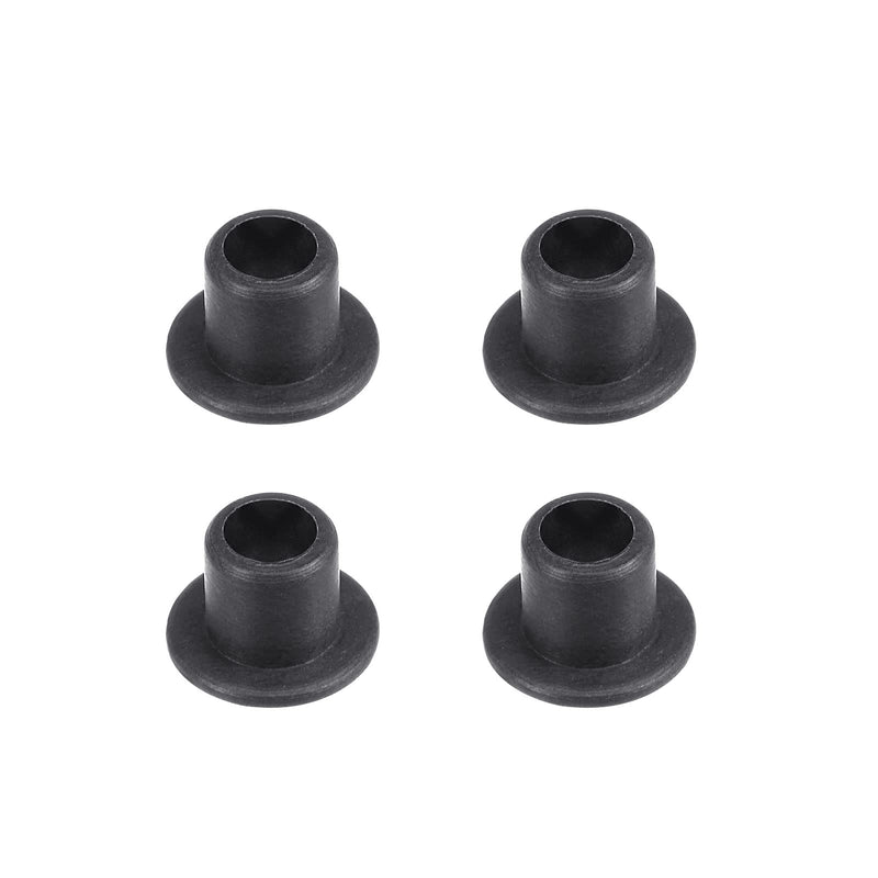 [Australia - AusPower] - uxcell Flanged Sleeve Bearings 3mm Bore 4.6mm OD 5mm Length POM Wrapped Oilless Bushings Black 4pcs 3x4.5x5mm 