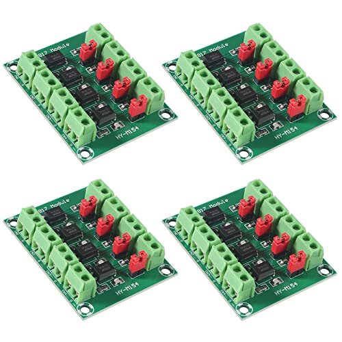 4 Channel Optocoupler PC817 Insulation Board Voltage Converter Adapter Module 3.6-30V Driver Photoelectric Insulated Module 4-channel optocoupler