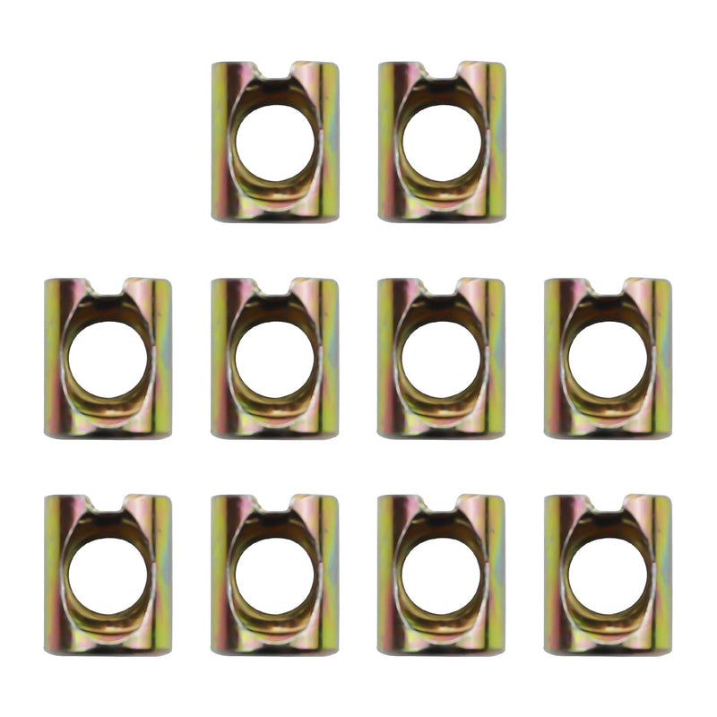 [Australia - AusPower] - 10 PCS Metric M6 Barrel Nuts Cross Dowels Slotted Nuts Baby Bed Crib Screws Hardware Replacement Kit for Bunk Bed Beds Headboards Chairs Furniture M6x10mmx12mm Color zinc M6*10*12(10pcs) 