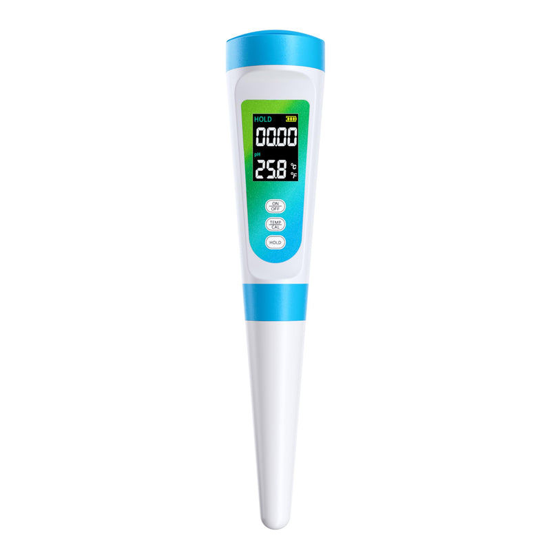[Australia - AusPower] - Food pH Meter for Semi-Solid & Liquid Foods, Food-Contact-Safe Housing, ±0.01 Accuracy, ATC, Waterproof, Color LCD, 3 Calibration Solutions Included 