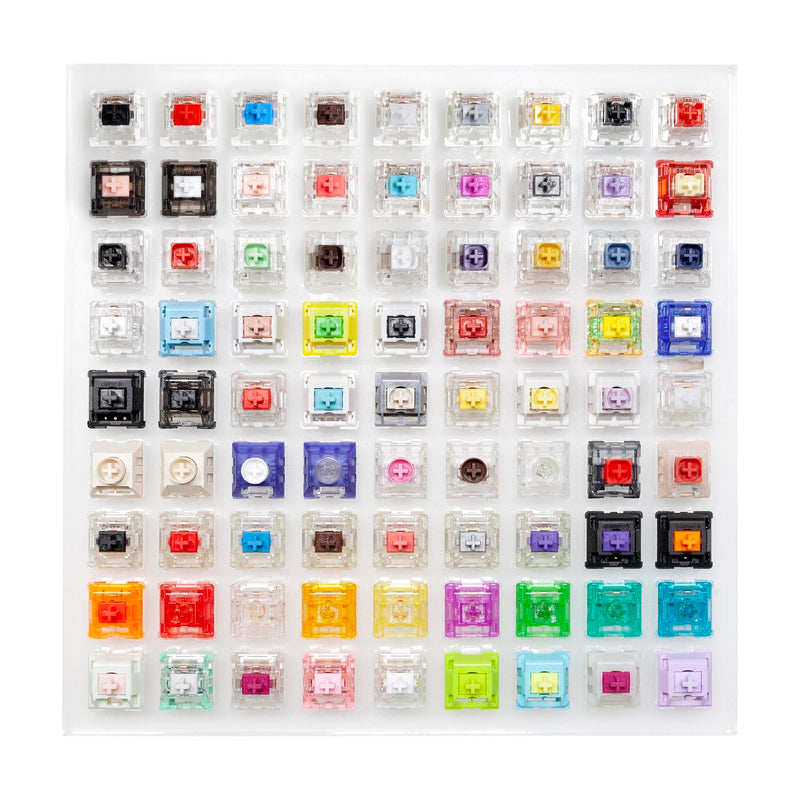 KPREPUBLIC New 81 Switch switches Tester with Acrylic Base Blank keycaps for Mechanical Keyboard Cherry kailh Box Candy gateron jwick lect (NEW 9x9 Switch Tester) NEW 9x9 Switch Tester