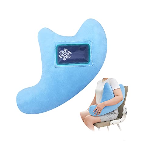 AOSSA Shoulder Surgery Pillow for Sleeping Rotator Cuff Neck and Shoulder Pain Relief Side Sleeper Pillow Bed Wedge for Arm Surgery Pillow Armpit Shoulder Abduction Wedge Surgery Recovery Supplies Blue
