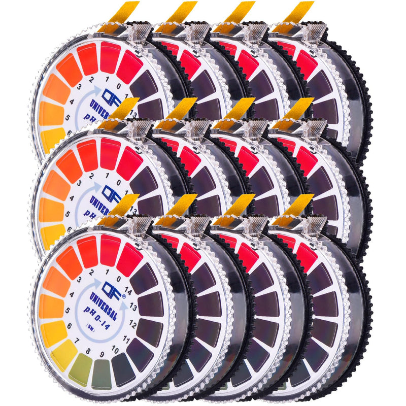 [Australia - AusPower] - Jovitec Universal Ph Test Paper Strips Ph Test Strips Roll, Measure Full Range 0-14 Each 16.4 ft(12 Rolls) 12 