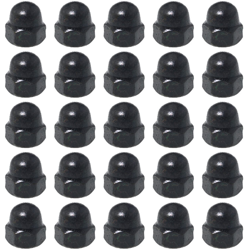 [Australia - AusPower] - Acorn Nuts JianLing 25pcs Black Stainless Steel Hex Nut Female Cap Decorative Cap Nuts Caps Covers M6 Acorn Nut 