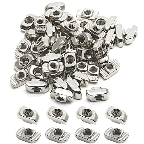 Rierdge M8 sliding T nuts for 10mm T-slot aluminum extrusion, 50-piece set 40S-M8