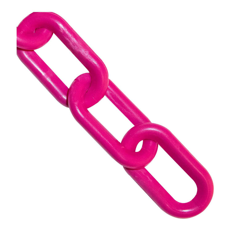 [Australia - AusPower] - Mr. Chain Plastic Barrier Chain, Safety Pink, 1.5-Inch Link Diameter, 25-Foot Length (30025-25) 