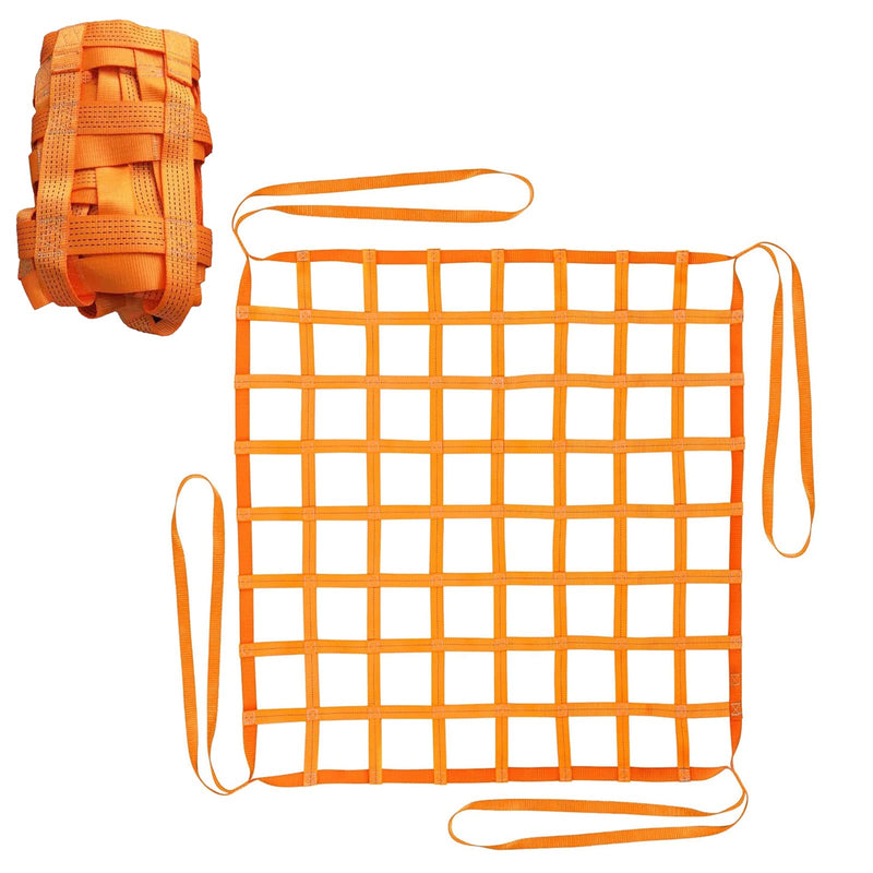 [Australia - AusPower] - Safety Lifting Net Straps, Flat Nylon Sling Hoisting Net, 3.3' x 3.3'ft Cargo Lifting Nets, Lifting nets and Unloading Heavy Objects(Load:1100lbs) Sling Hoisting Net for Construction Rigging Moving 3.3FT 