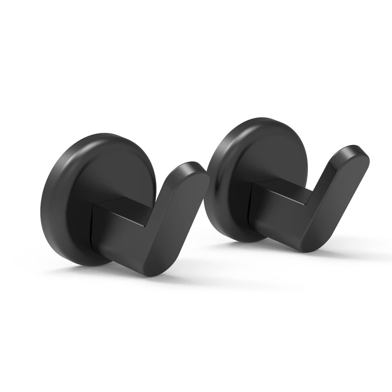 [Australia - AusPower] - Ant Mag Magnetic Hooks Heavy Duty for Hanging Utensils Grills Keys Coats for Home Kitchen Refrigerator 2 Pack ST42 Black 