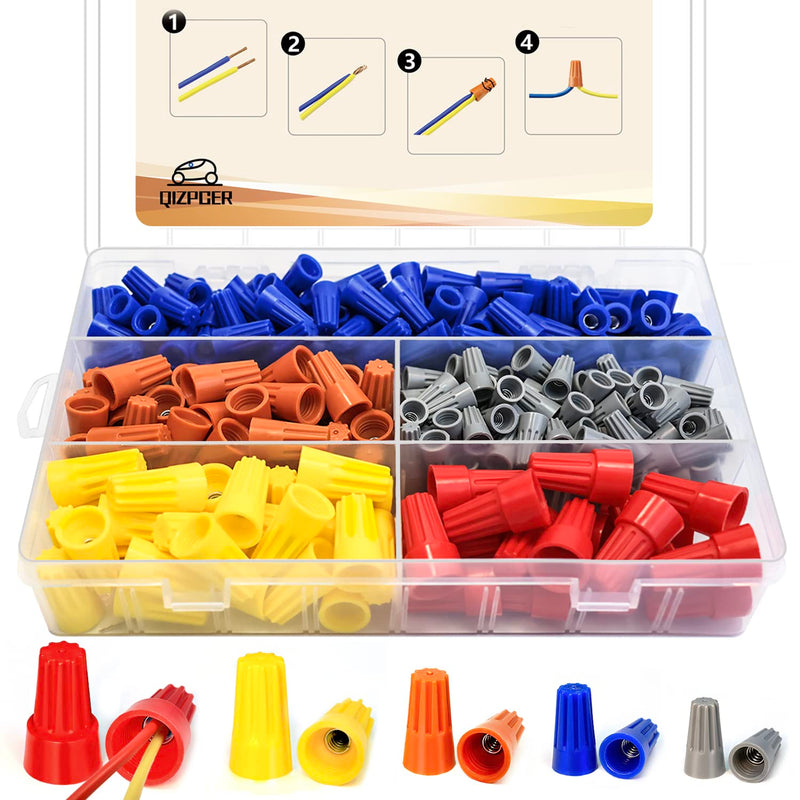 [Australia - AusPower] - 330 Pcs Wire Connectors Nuts Kit - Electrical Twist Wiring Splice Screw Caps Assortment 330 