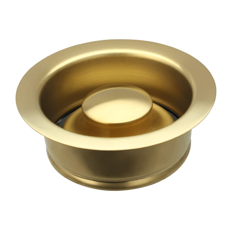 Akicon Kitchen Sink Brass Gold Finish Garbage Disposal Flange Stopper, One Size Disposal Rim, Fit 3-1/2 Inch Standard Sink Drain Hole Brushed Gold
