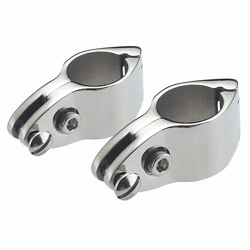 TINGZHIGO Bimini Top Jaw Slides, Hinged Jaw Slides for 7/8 inch or 1 inch OD Round Tubing, Bimini Top Hardware, 316 Stainless Steel (2 Packs)