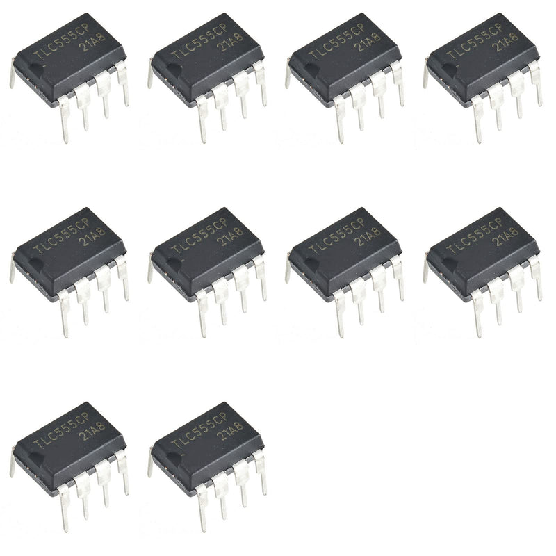 [Australia - AusPower] - 10pcs TLC555CP TLC555 TLC 555 TI Lin CMOS Timers IC Chip，DIP-8. 