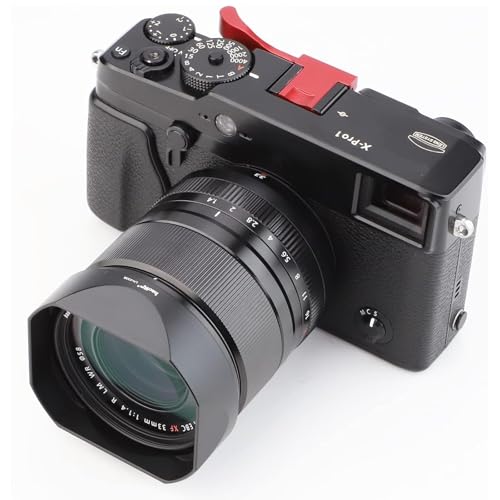 Haoge Metal Square Lens Hood for Fujifilm Fuji XF23mm f1.4 R LM WR Lens (58MM) Fujinon XF33mm F1.4 R LM WR Lens, Fujinon XF 16-50mm F2.8-4.8 R LM WR Lens Bayonet Hood Shade,with Metal Cap Kit