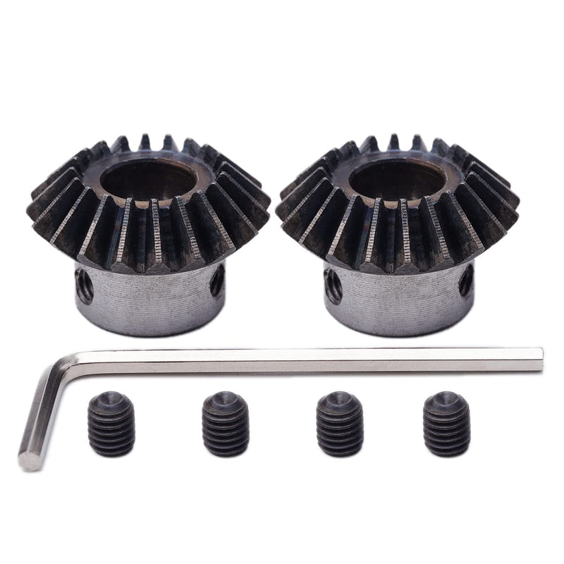 [Australia - AusPower] - 2Pcs Bevel Gear Tapered Bevel Pinion Gear Bevel Gears 1.5 Module for Hardware Mechanical Rotation (20T 12mm Hole) 20T 12mm Hole 