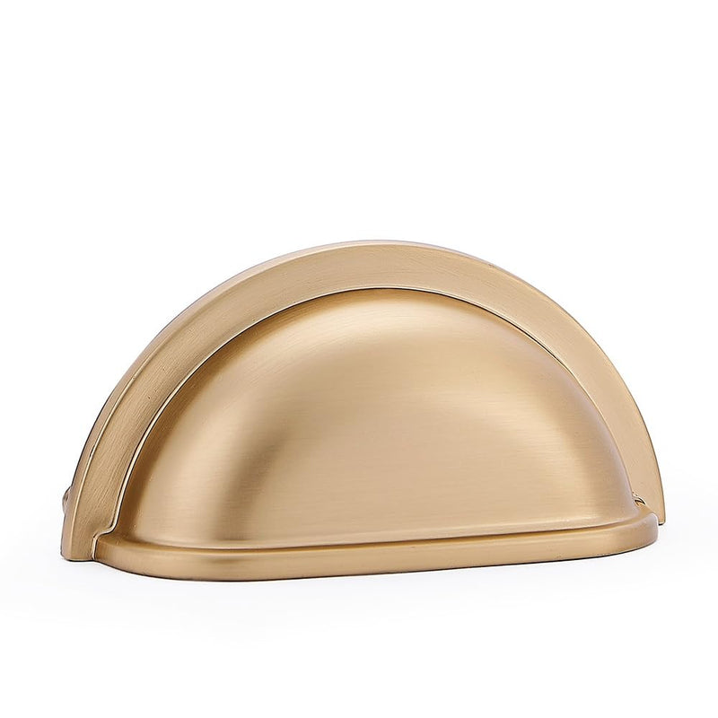 HARPOON Bin Cup Drawer Handles Hardware 10 Pack of Kitchen Cabinet Pulls, 3" Inch 76mm Champagne Gold