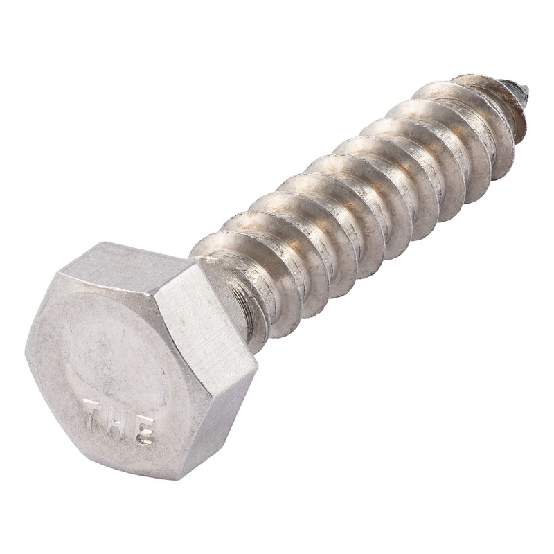 [Australia - AusPower] - 5/16 x 1-1/2 Stainless Lag Bolt (25-pack) 18-8 Stainless Steel, Heavy Duty Hex Wood Lag Screw, ASME B18.2.1 Commercial/Industrial Grade by Makers Bolt 5/16 x 1-1/2 (25 pack) 