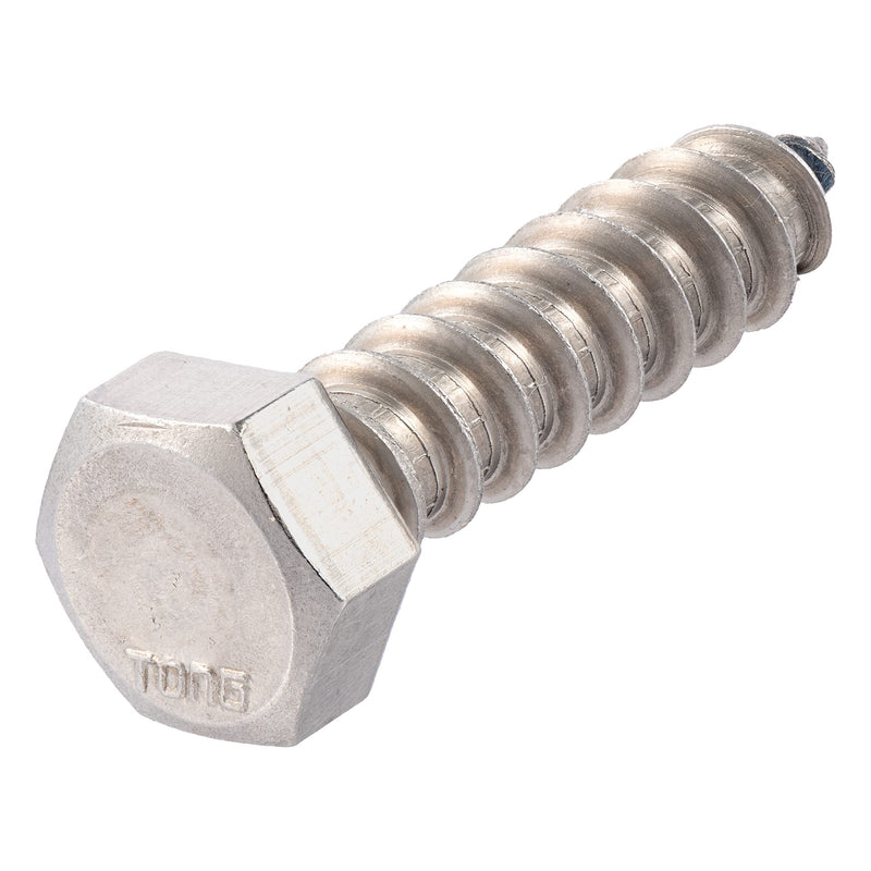 [Australia - AusPower] - 3/8 x 1-1/2 Stainless Lag Bolt (25-Pack) 18-8 Stainless Steel, Heavy Duty Hex Wood Lag Screw, ASME B18.2.1 Commercial/Industrial Grade by Makers Bolt 3/8 x 1-1/2 (25 pack) 