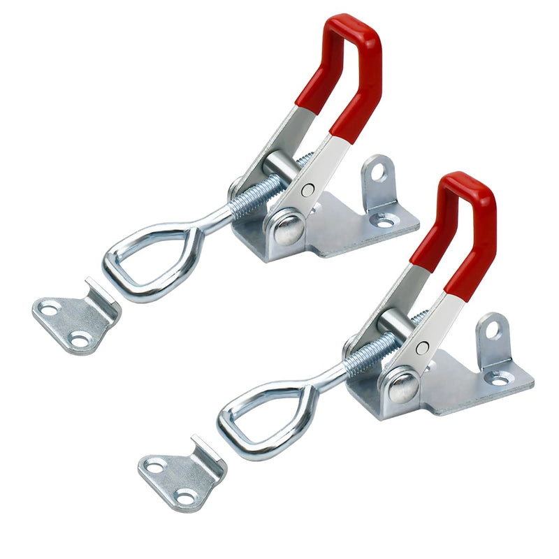 [Australia - AusPower] - 2 PCS Heavy Duty Toggle Clamp Latch 4002 Adjustable Latch Hardware, 551Lbs Holding Capacity, Quick Release Pull Latch Clamp for Box Case Trunk, Industrial EquiIpment, Smoker Door and More (4.9inch) 4.9inch 