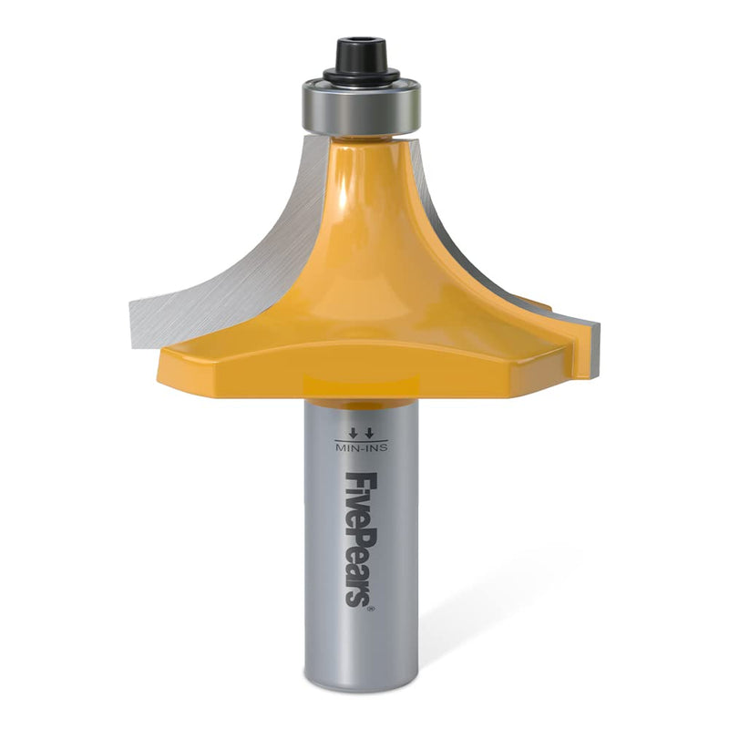 [Australia - AusPower] - FivePears 3/4" Radius Roundover Router Bit 1/2 Inch Shank, Round Over Router Bit for Edging Forming Rounding 3/4" Radius - 1/2" Shank 