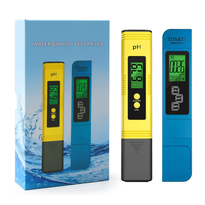 [Australia - AusPower] - Digital pH and TDS Meter Combo, High Accuracy Water Quality Tester, pH Meter 3-in-1 TDS EC Temperature Meter for Drinking Water Swimming Pool Aquarium Hydroponic 