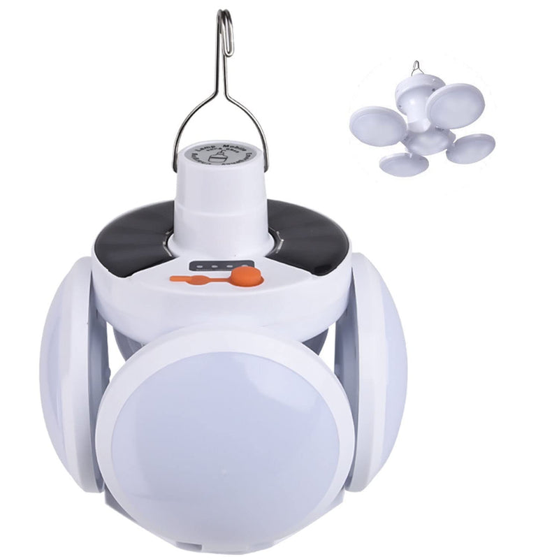 [Australia - AusPower] - Solar Multi-Functional Emergency LED Light Bulb with USB Charging, Foldable Light Bulb ，Outdoor led Bulbs Ideal for Power Outage, Tent Camping, Fishing USB-LED-2029 