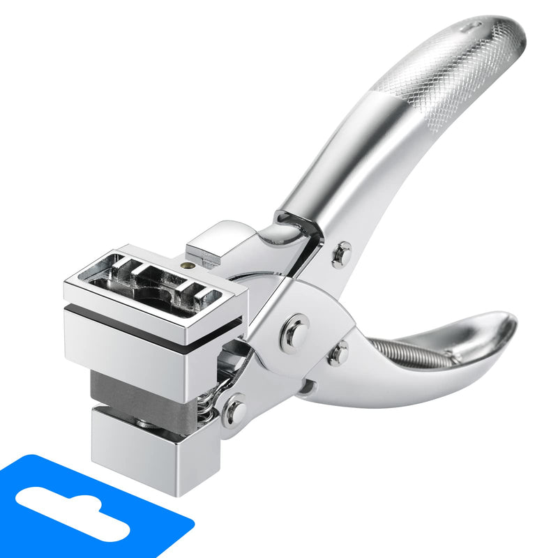 T Slot Shape Hole Punch Steel Handheld Hanger Airplane Butterfly T-Hook Clamp Pliers Cutter ID Punching Plastic Cardboard Badge Label for DIY Handmade Crafts Utensils Big T Hole Punch