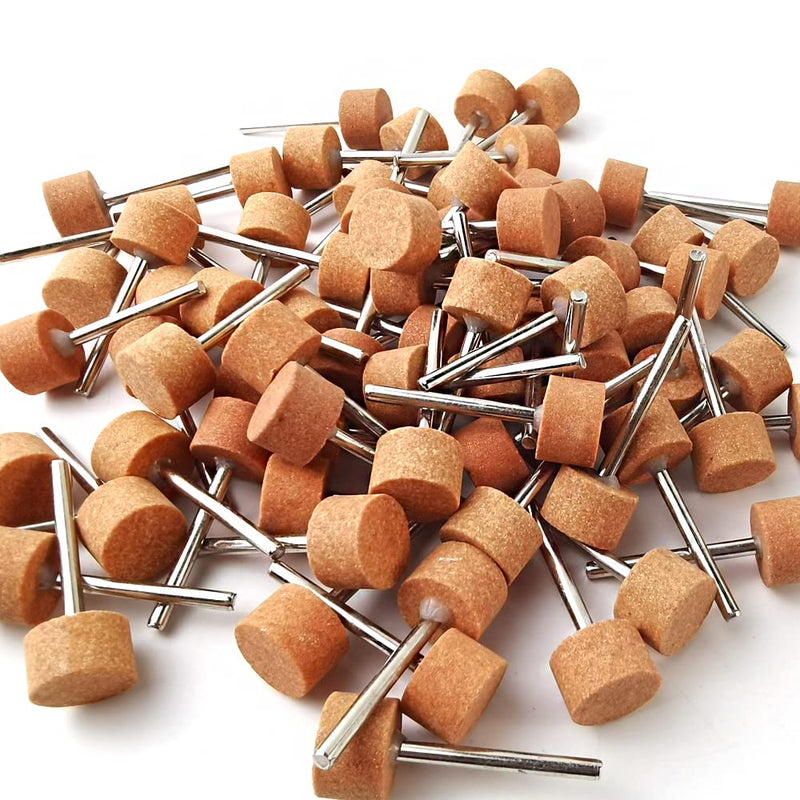 [Australia - AusPower] - 50Pieces Abrasive Mounted Stone Grinding Wheel Head Mounted Grinding Point Stone Heads for Dremel Rotary Tool Grinding Stone Wheel Head Dremel Accessories 1/8 Inch Shank 