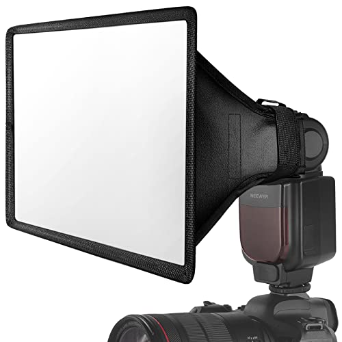 NEEWER Flash Diffuser Light Softbox 11" x 8", Universal, Collapsible with Storage Pouch Compatible with Canon Nikon Sony Godox Yongnuo NEEWER speedlight 11x8 inches