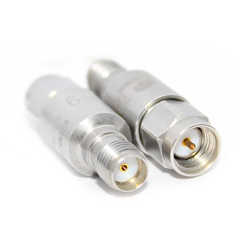 2PCS RF Coaxial Attenuator 8GHz 6dB 2W 50Ohm SMA Male to SMA Female Fixed Attenuator 2W 8G 6dB