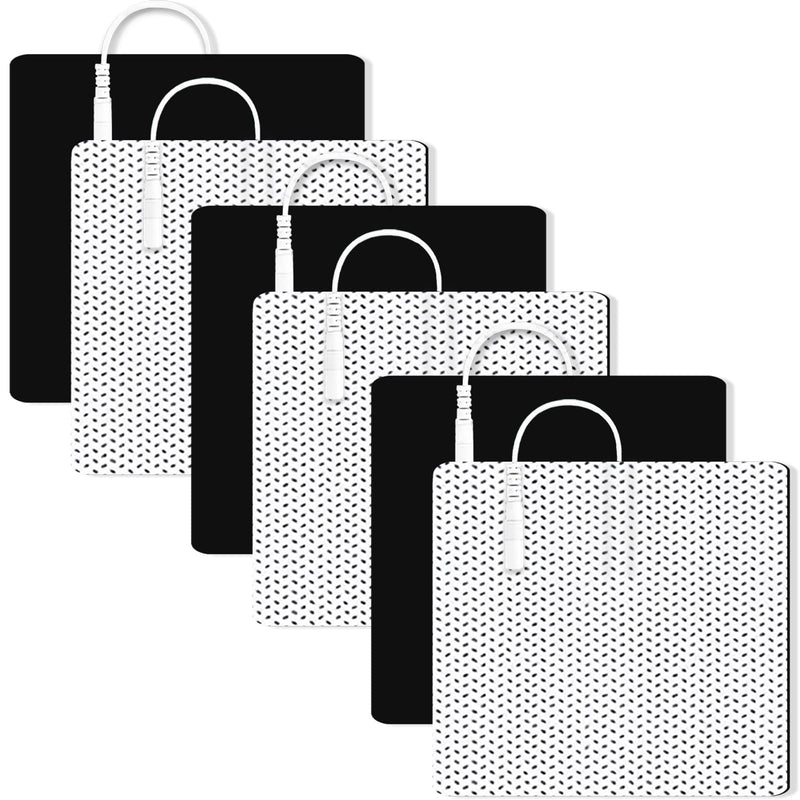 [Australia - AusPower] - 4X4" Large TENS Unit Replacement Pads for Waist and Lower Back Pain Relief Thicked TENS Unit Pads Self-Adhesive Electrode Pads Compatible with TENS 7000, AUVON TENS- 6 PCS 4x4",6Pcs 