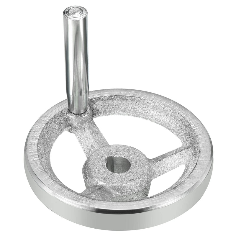 [Australia - AusPower] - PATIKIL 80mm/3.15 Inch Diameter Rotary Handwheel, 1 Pack Cast Iron Chrome Plated with Handle for Many Types of Milling Machines and Lathes, Silver Tone 3.15 Inch 