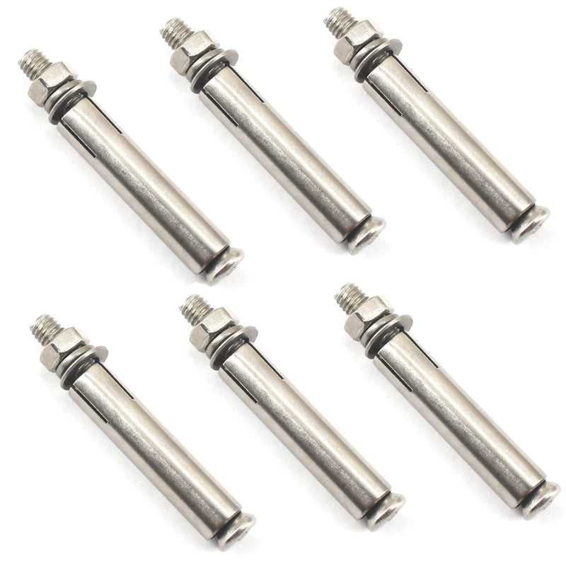 [Australia - AusPower] - 6 Pcs M10x110 304 Stainless Steel External Expansion Bolts Screw Sleeve Anchor Bolt 