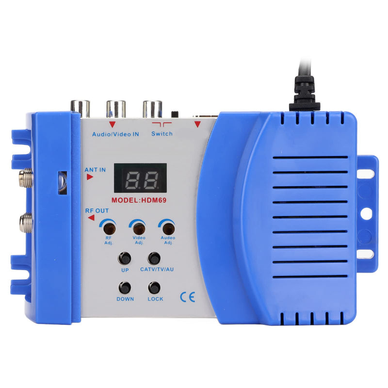 [Australia - AusPower] - Modulator RF Converter, /AV to RF HD Modulator, VHF UHF Demodulator Adapter Support PAL/NTSC TV Format Output for Home TV, Plug and Play(1080P) 