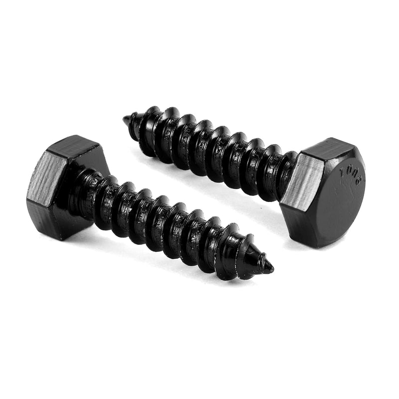 [Australia - AusPower] - 5/16" x 1-1/4" Hex Head Lag Screws Bolts 20Pcs 304 Stainless Steel 18-8, Partial Thread, Hexagon Head Wood Screws by Black Oxide by SG TZH 20 5/16" x 1-1/4" 