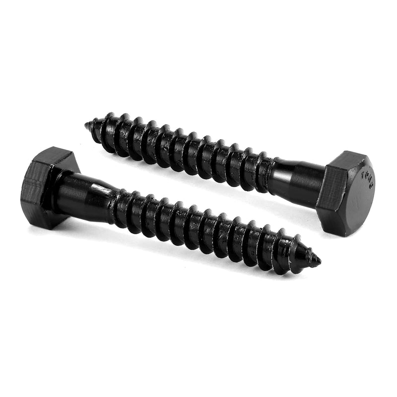 [Australia - AusPower] - 5/16" x 2" Hex Head Lag Screws Bolts 20Pcs 304 Stainless Steel 18-8, Partial Thread, Hexagon Head Wood Screws by Black Oxide by SG TZH 20 5/16" x 2" 