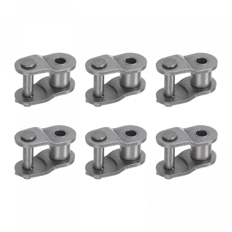 [Australia - AusPower] - uxcell 6Pcs #80 Chain Offset Half Link Roller, 1" Pitch Carbon Steel, Standard Chain End Connector Split Links for 16A Chain 