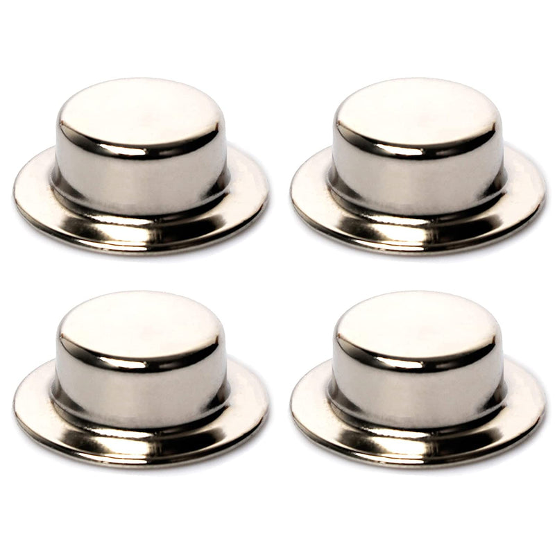 [Australia - AusPower] - (4-Pack) Spring Steel Push On Pushnut Caps with Mechanical Zinc Plating-Permanent Washer Caps Fits 1/2” Axles for Hand Trucks, Rolling Bins, and Lawn Wagons-Perfect Alternative for Cotter Pins 1/2“ 