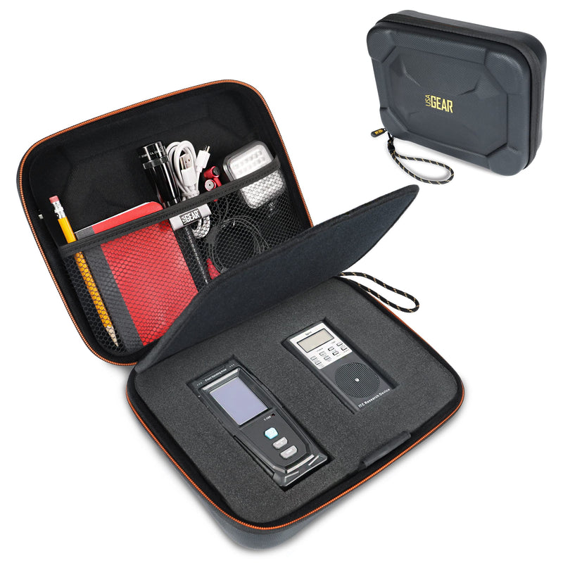 [Australia - AusPower] - USA Gear Ghost Hunting Equipment Case - Paranormal Equipment Bag with Customizable Foam Interior Fits Sam and Colby XPLR Spirit Box, EMF Meter, Spirit Box & more - Light Water Resistant (Empty Case) 