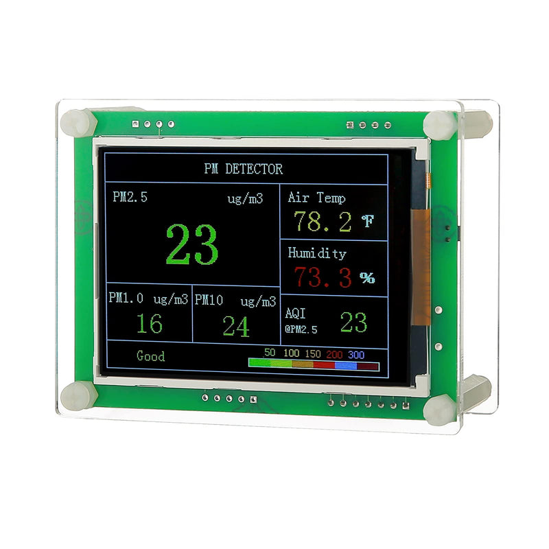 [Australia - AusPower] - Air Quality Monitor pm2.5 pm10 pm1.0 Detector Indoor air Quality Test kit for Cars,Home,Office,Hotel etc (PM2.5,AQI) A1-PM2.5+AQI 