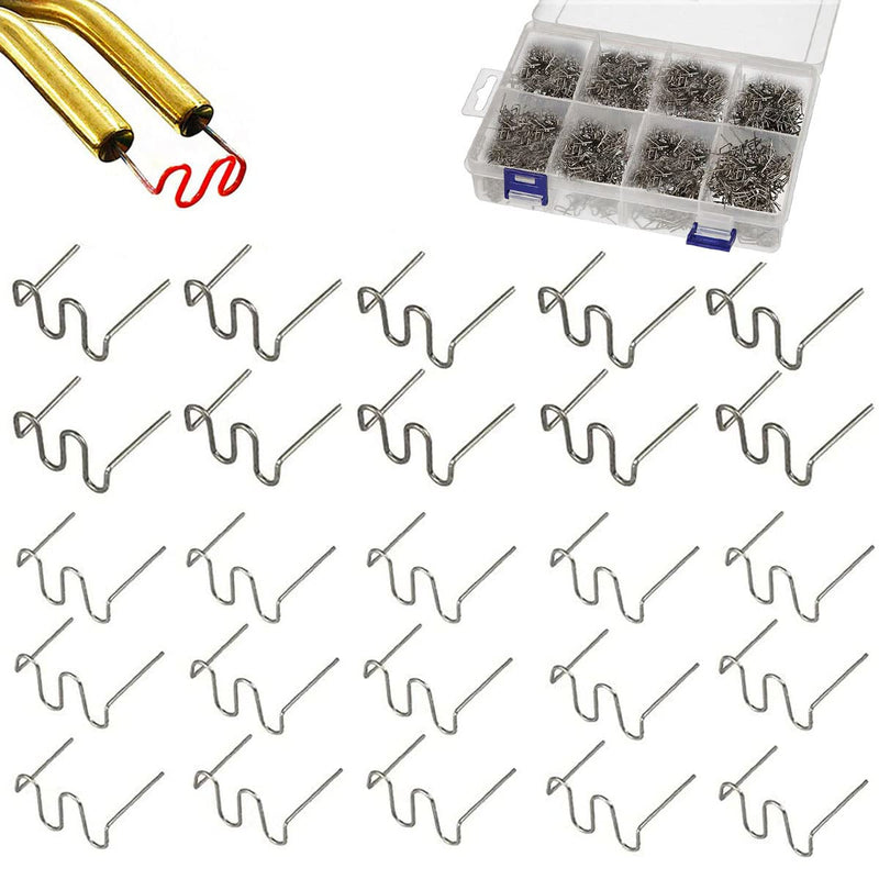 [Australia - AusPower] - 1000PCS Welding Rods Hot Staples Plastic Repair Machine Welding Staples for Hot Stapler Repair Car Bumpers Machine Dashboards Lamp Holders Daily Plastics Supplies Plastics Rings 0.8mm 0.6mm Staples 1000PCS Staples 
