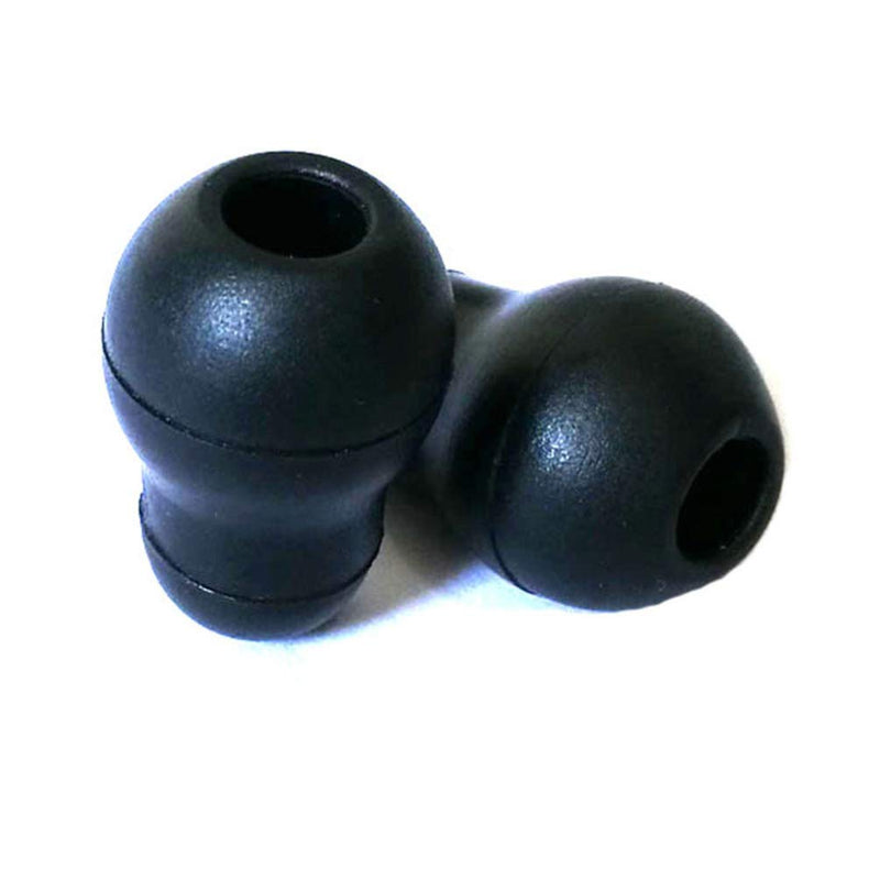 [Australia - AusPower] - Ciieeo 10 Pieces Headphone Accessories Stethoscope Ear Plugs Stethoscope Tips Screw on Black Snap Tight Ear- Tips s Buds Silicone Gauges for s Universal Beans 