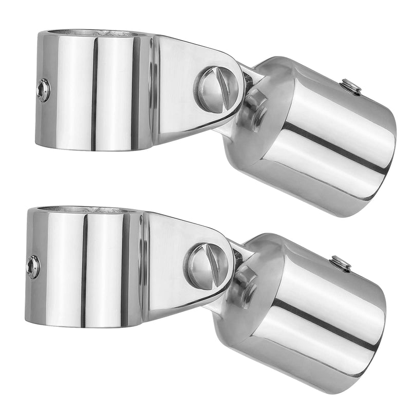 TINGZHIGO 316 Stainless Steel Bimini Top 2 Jaw Slides and 2 Eye End Caps, Bimini Top Hardware, Fits 3/4 inch or 7/8 inch or 1 inch OD Round Tube
