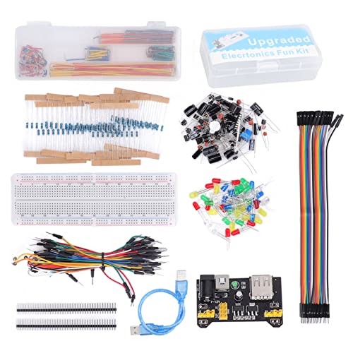 Electronic Component Kit Assortment Starter Kit with 830 Connection Points Breadboard for STM32 for